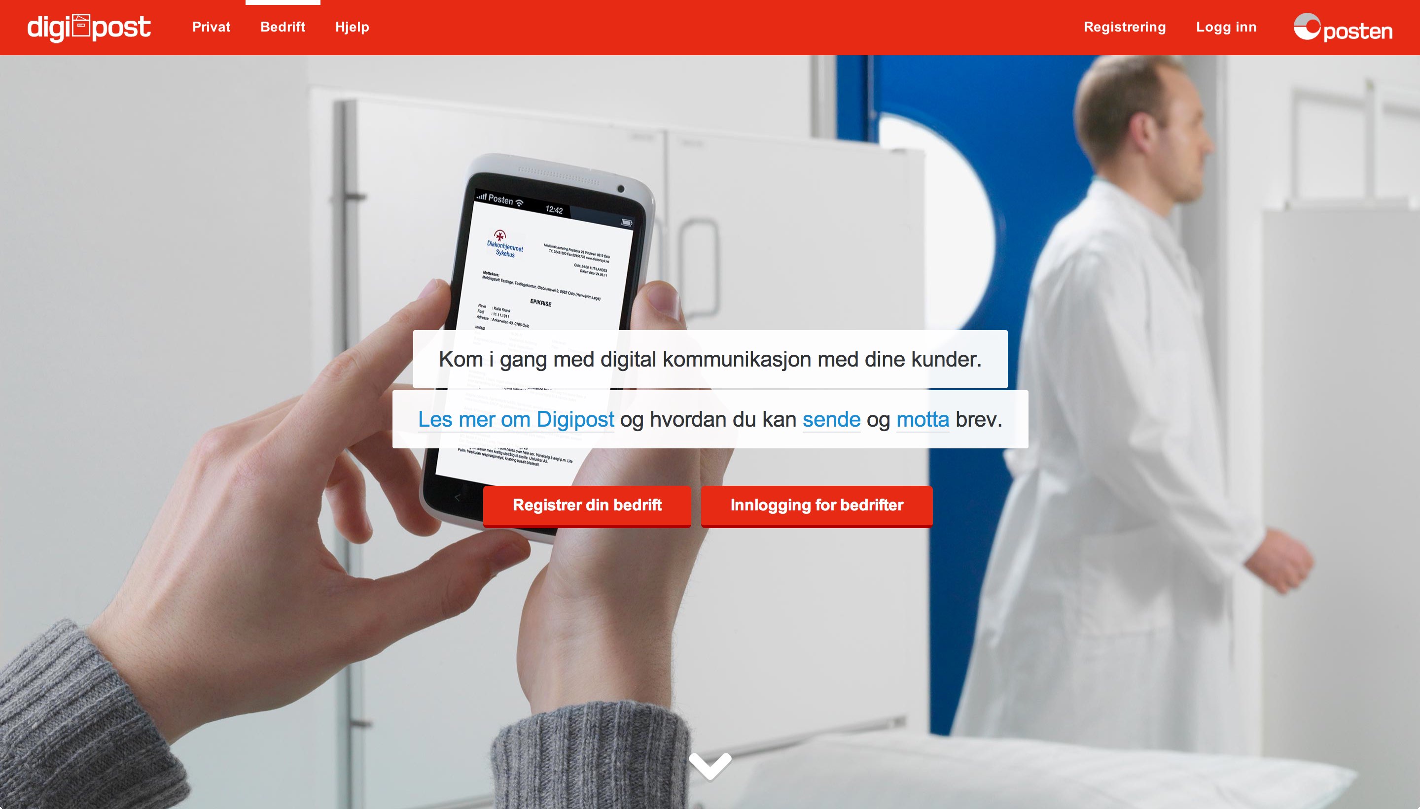 B2B landing page