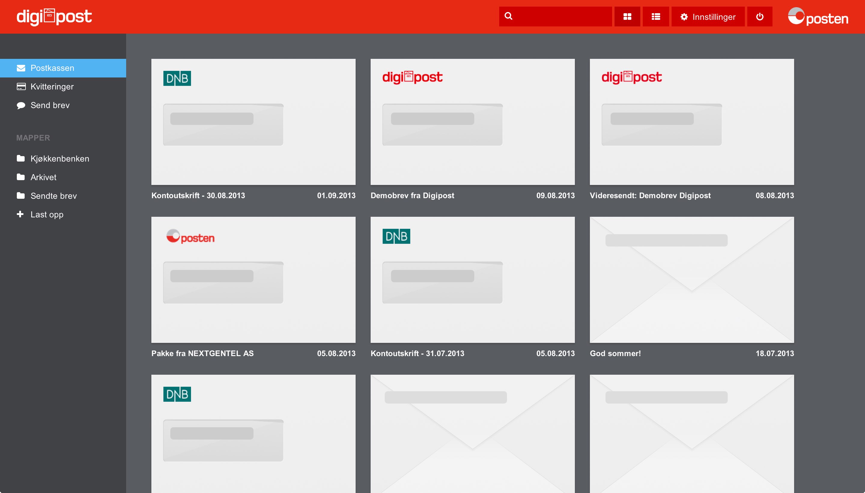 Inbox with letters