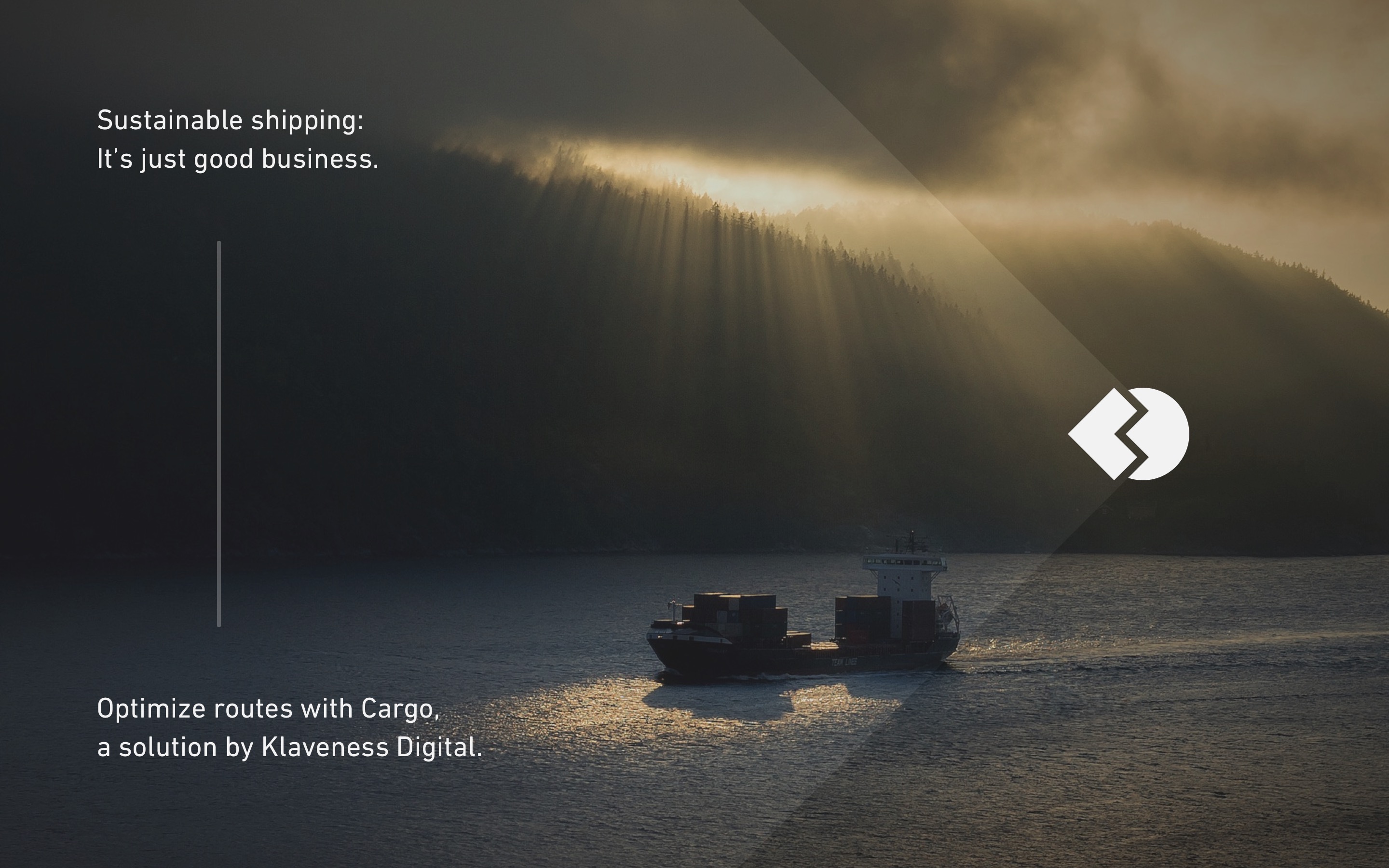 The icon with ad text on a photo of a ship at sunset