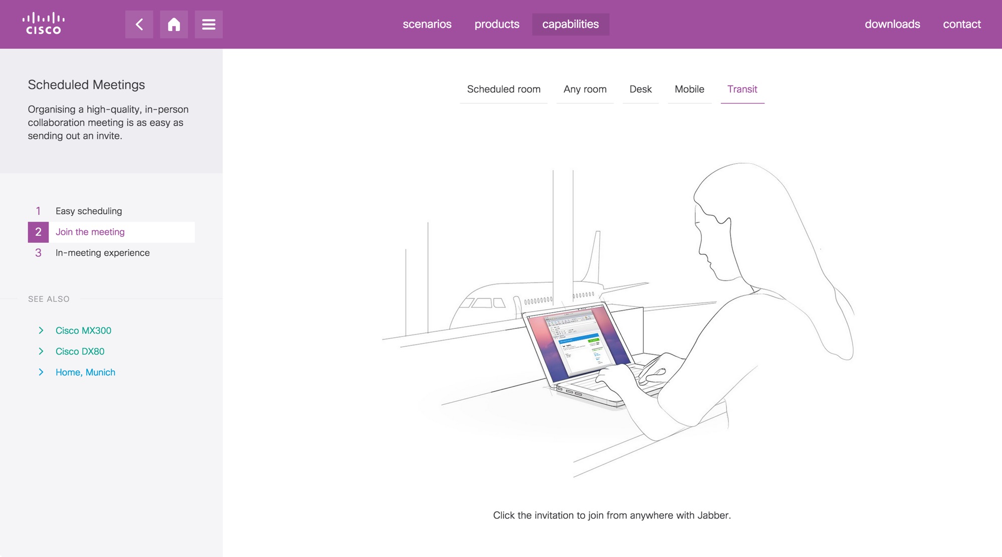 Capability details page about scheduling meetings