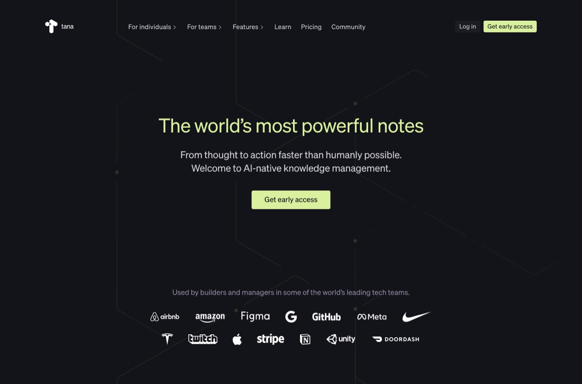 Tana.inc screenshot